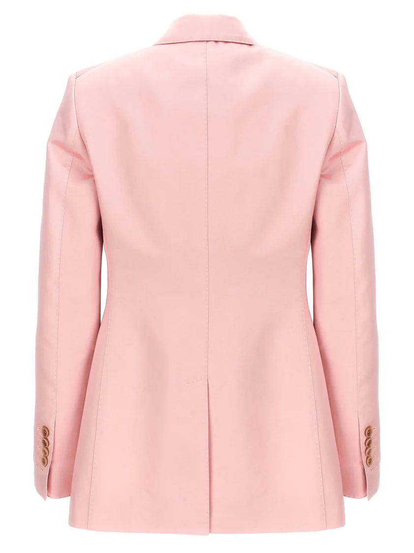 Double-Breasted Duchesse Blazer With Tailored Structure