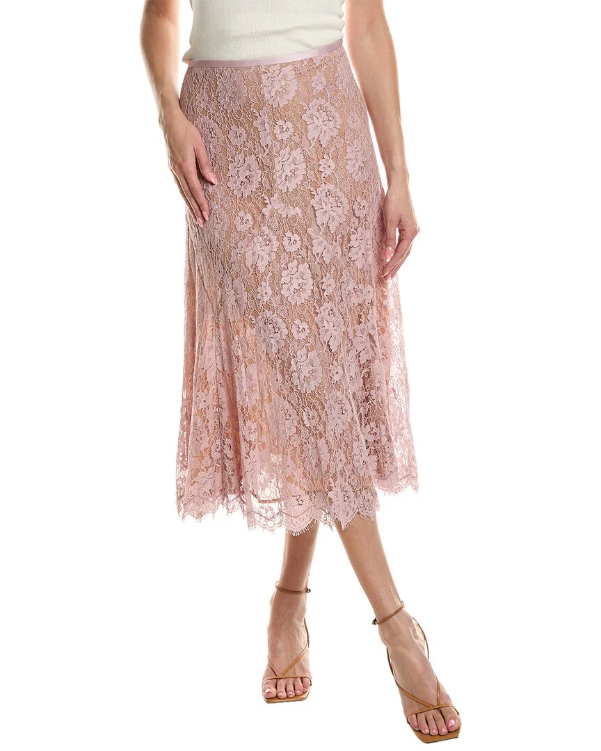 Michael Kors Collection Silk-Blend Lace Dance Skirt