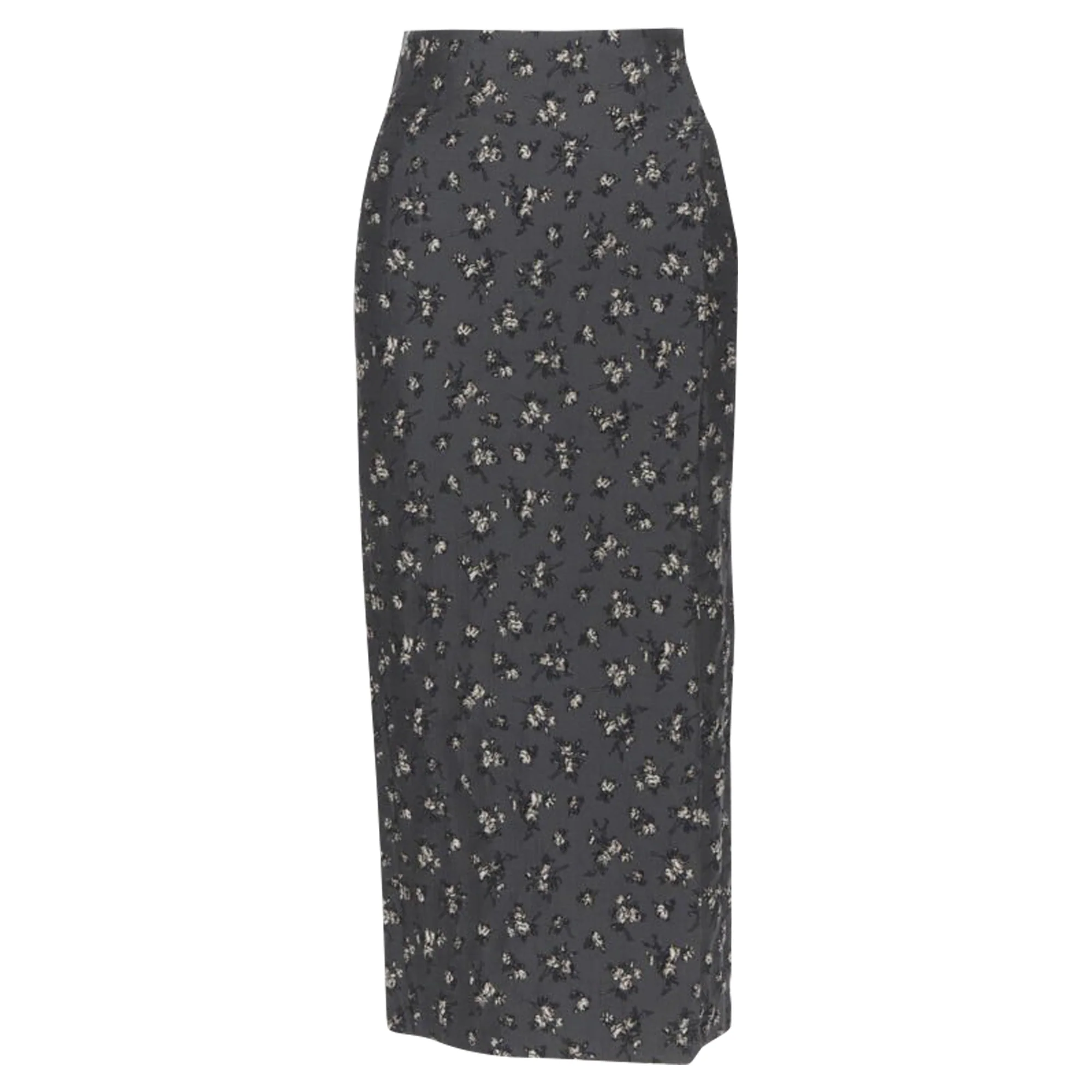 Brock Collection floral cloque dart knitee length pencil skirt