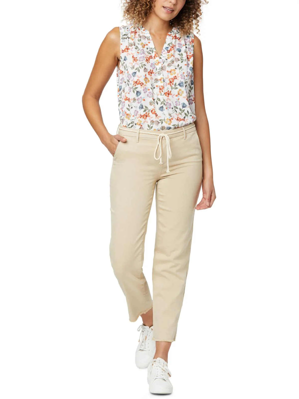 Womens Relaxed Fit Flat Front Trouser Pants