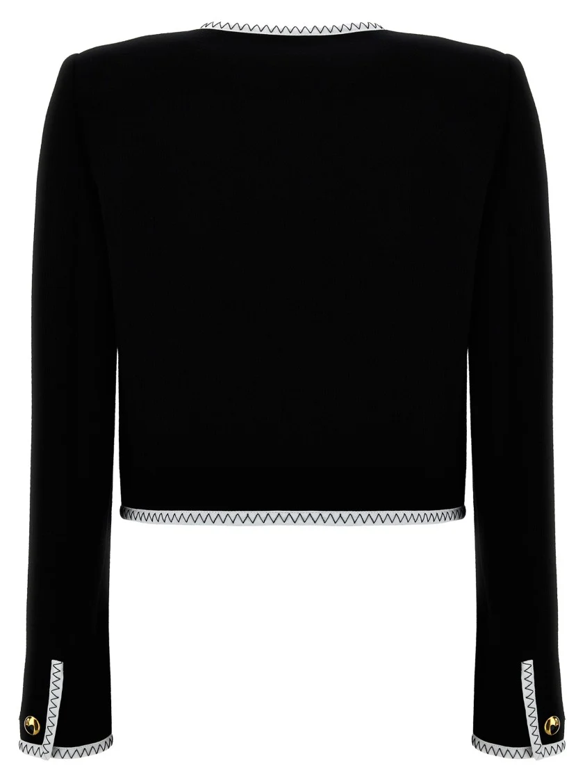 Structured Crepe Viscose Short Jacket