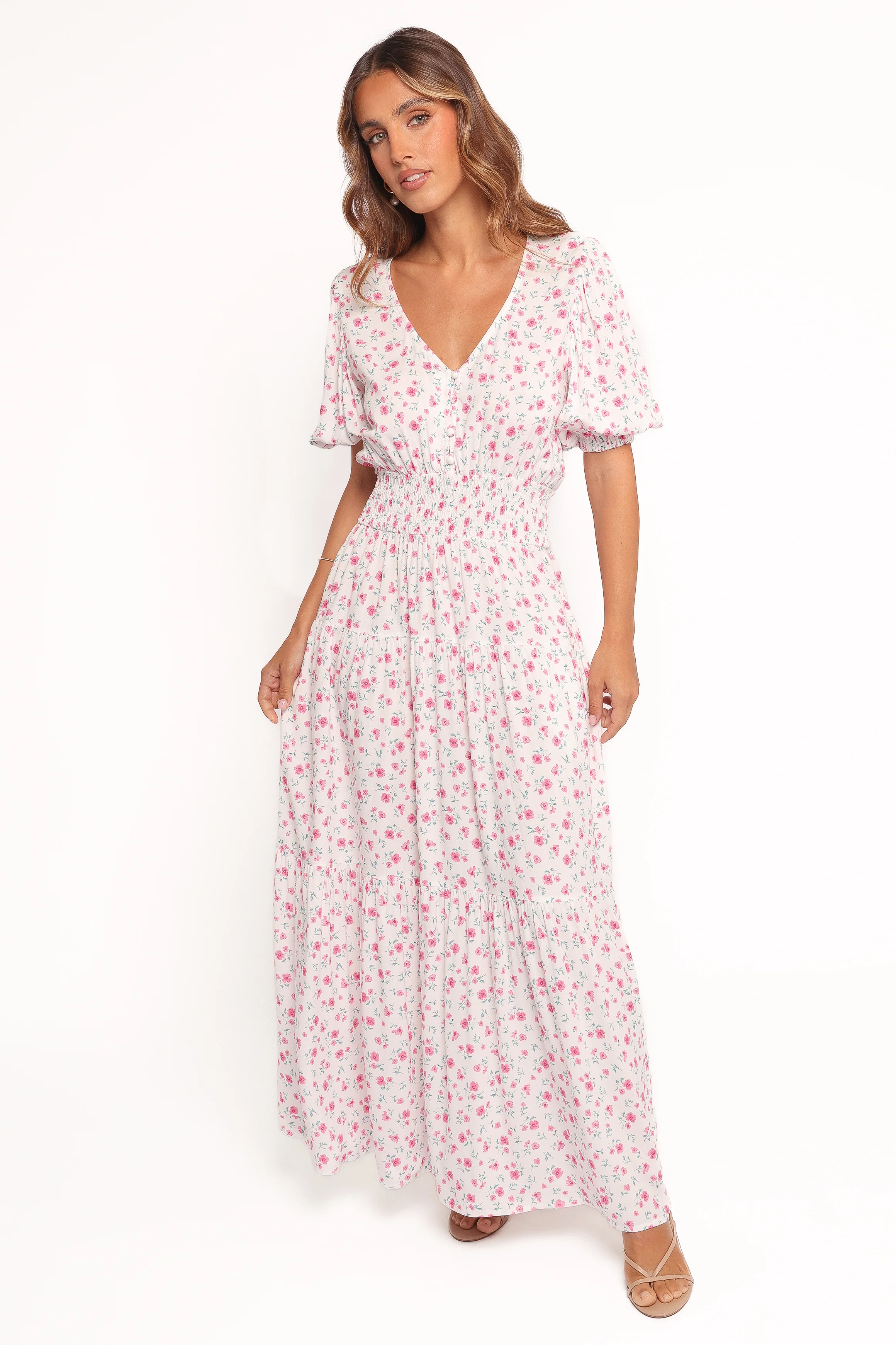 Thomas Maxi Dress - Pink Ditsy Floral