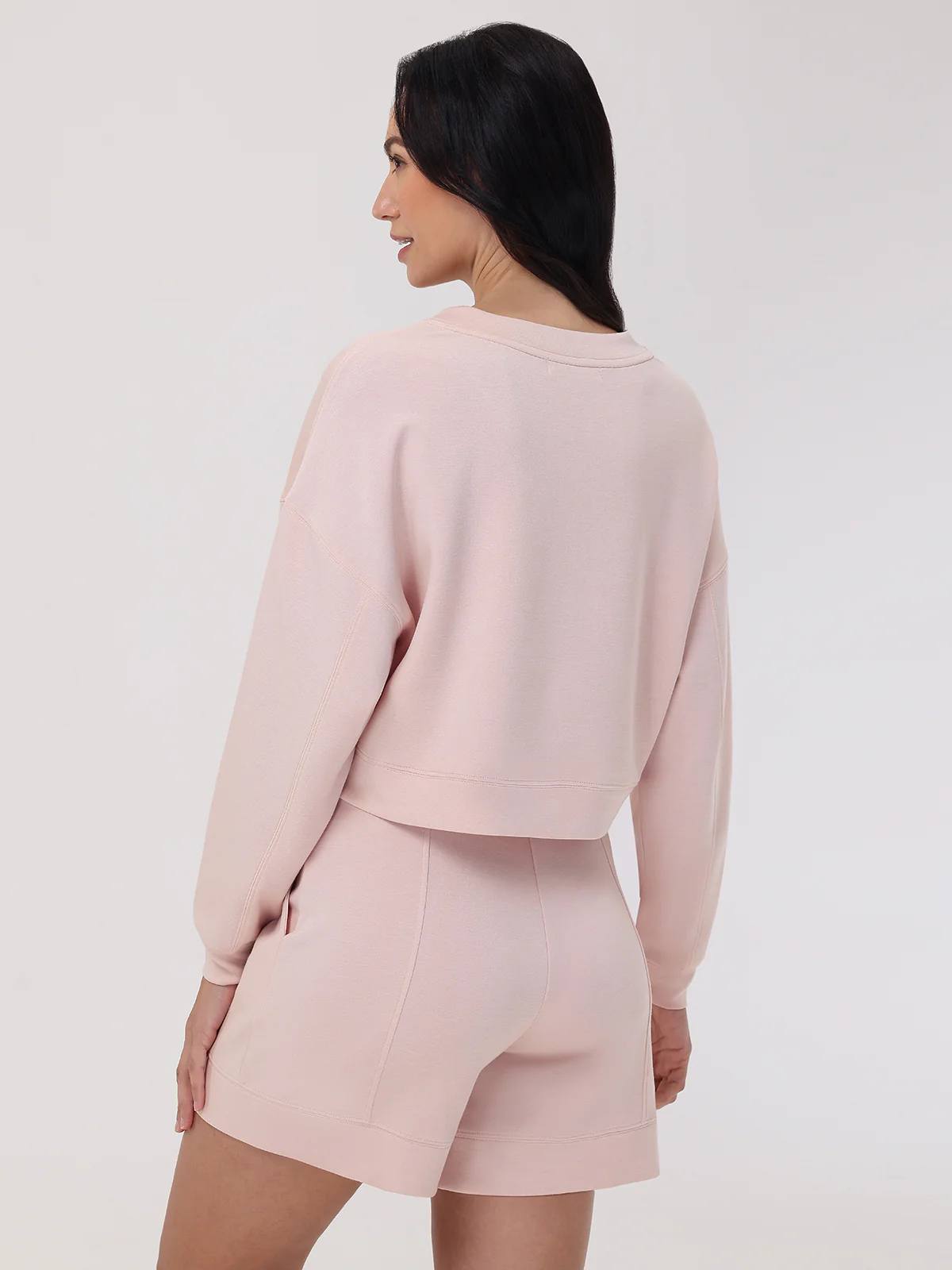 V-Neck Crop Sweatshirt