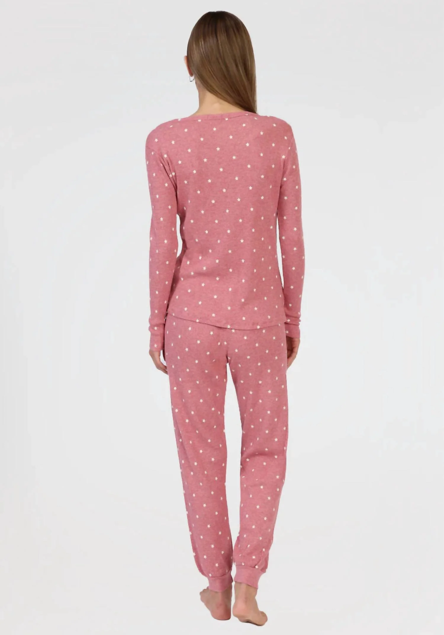 Star Thermal Pajamas In Pink