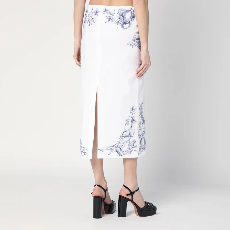 Moschino Women's Longuette Skirt With Olivia Print