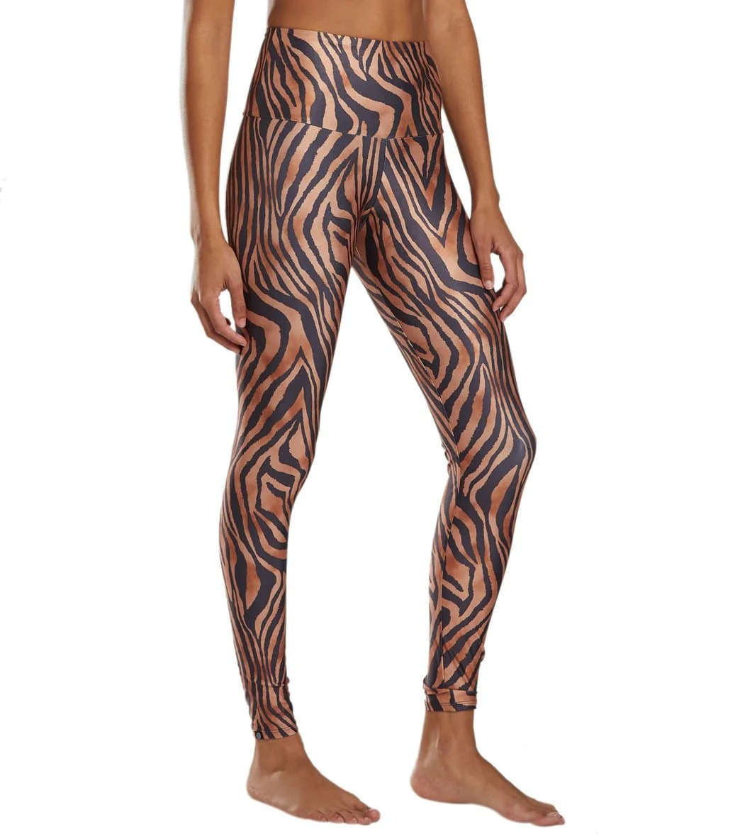 Onzie High Waisted Yoga Leggings Tiger