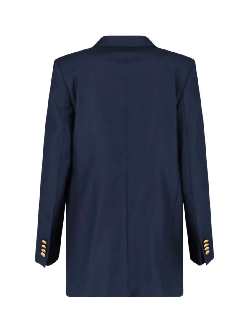 Tailored Double-Breasted Jacket With Gold Buttons