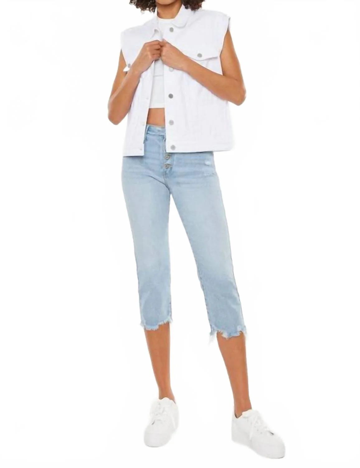 Gossip Girl Capri Pants In Blue