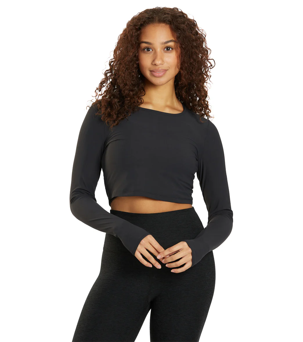 Beyond Yoga Performance Knit Resilient Cropped Pullover
