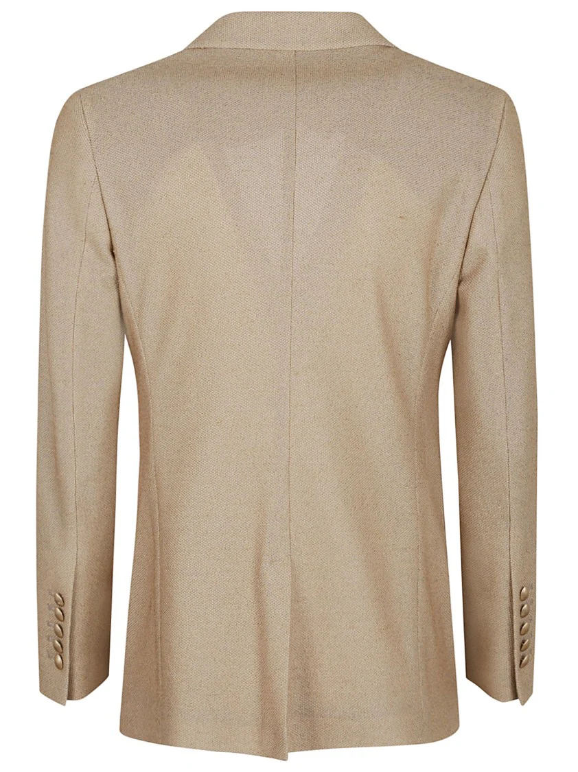 Double-Breasted Linen And Cotton Jacket