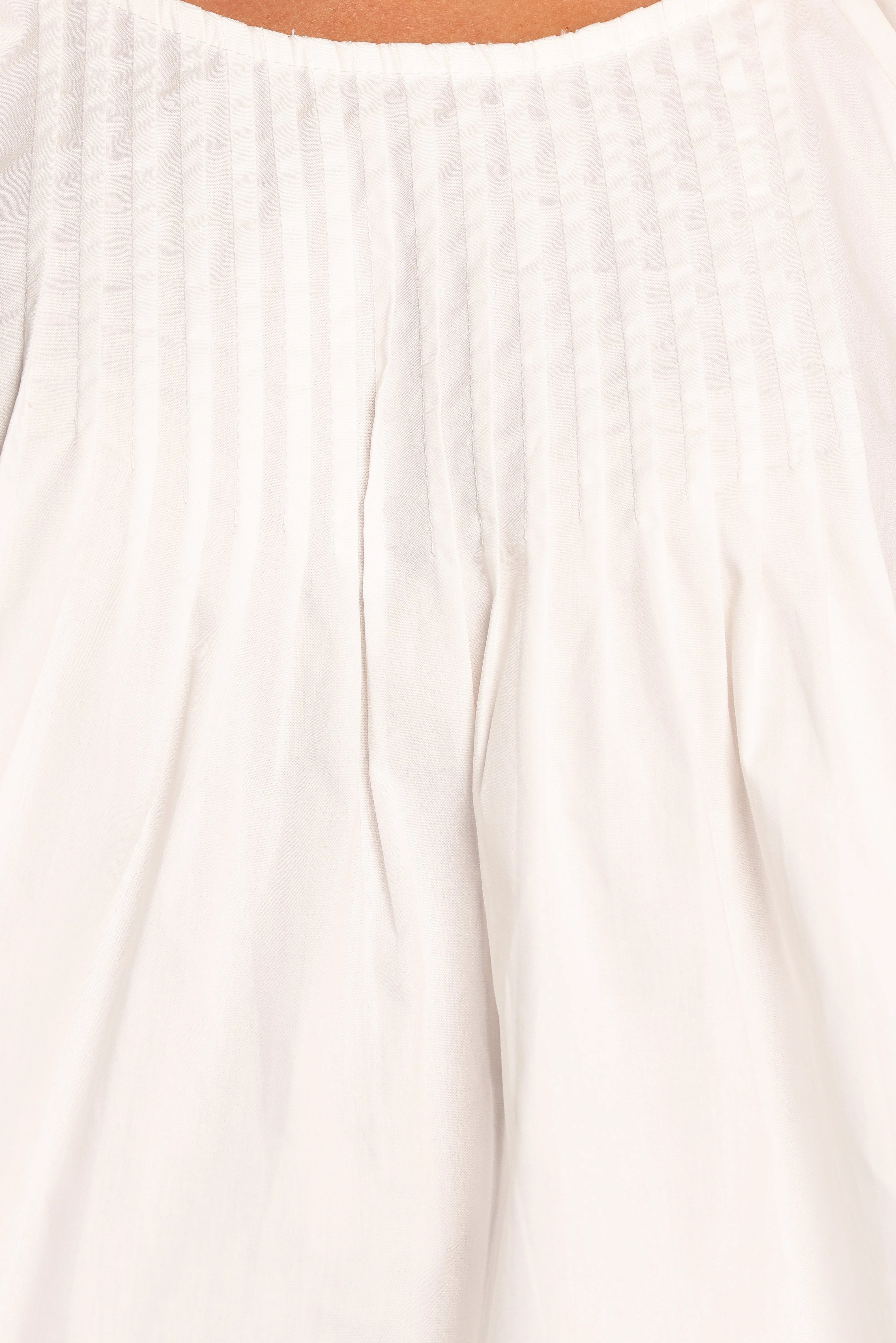 Abbott Pleated Top - White