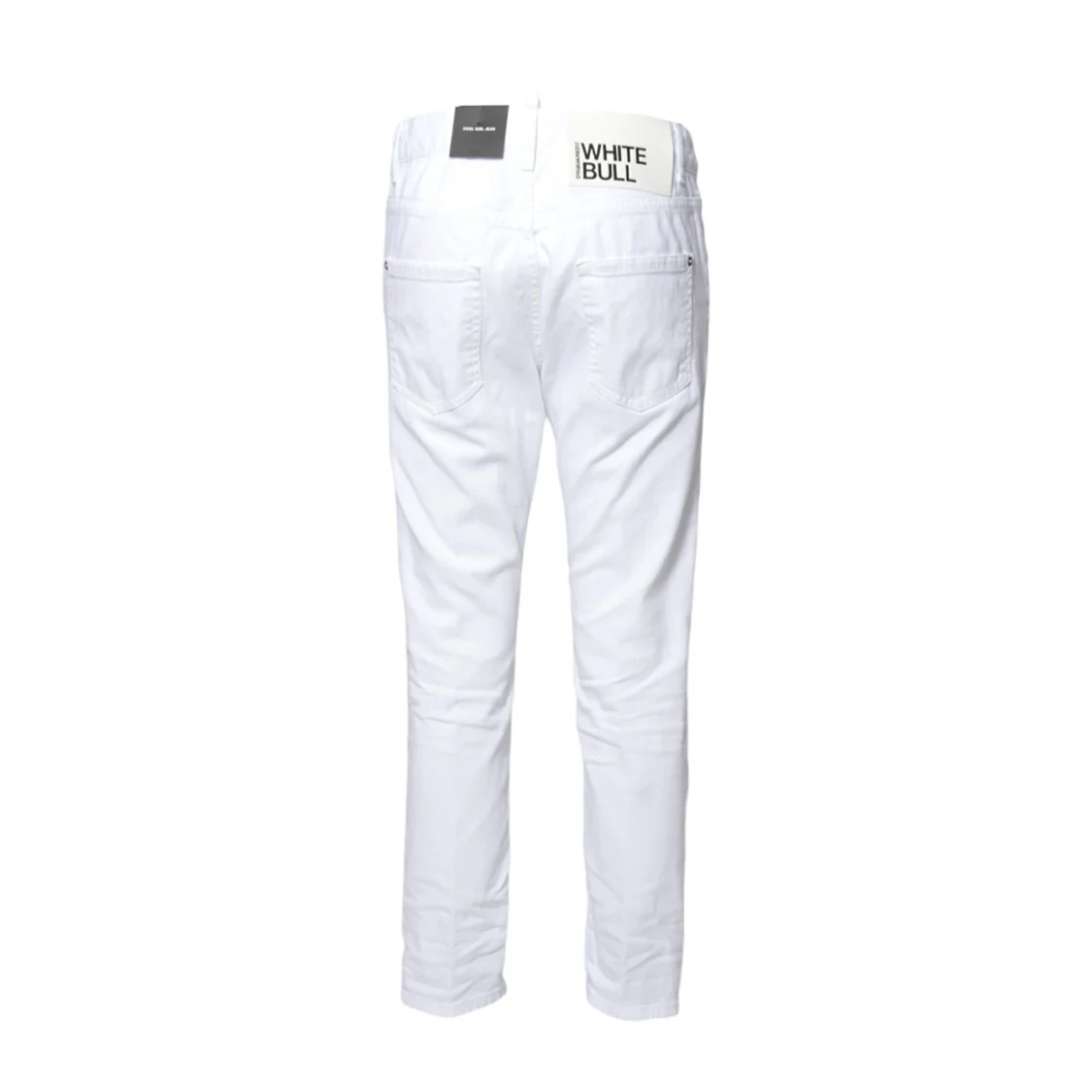 Cool Girl White Bull Jeans In White Denim
