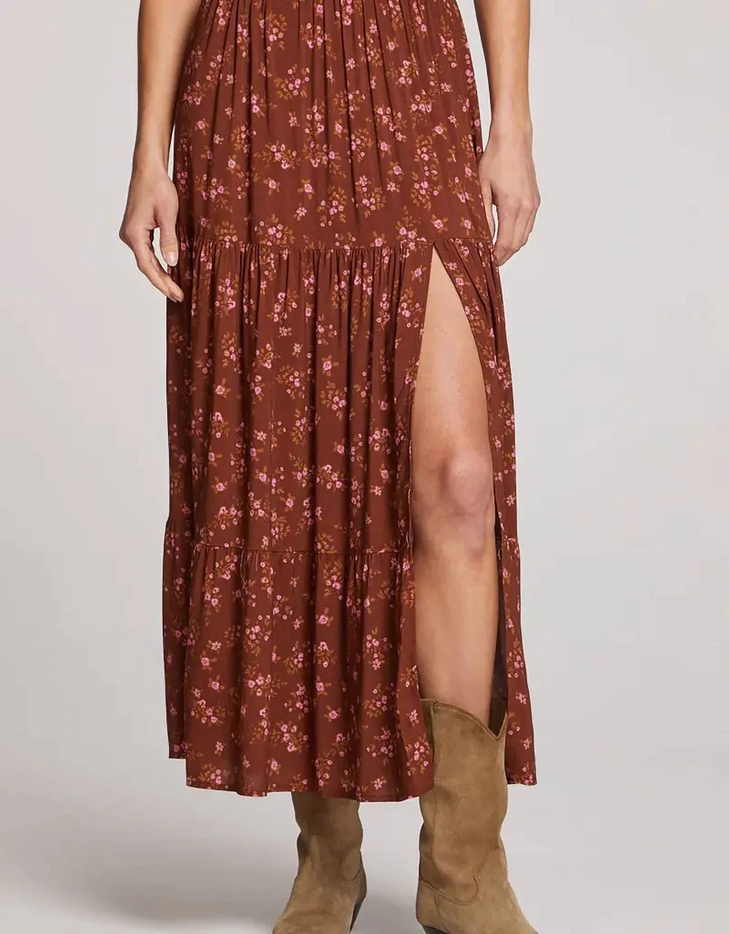 Carli Skirt In Pecan Floral