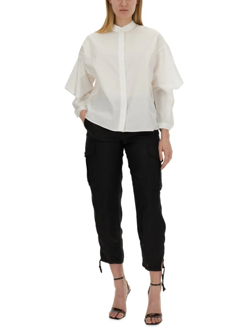 Regular Fit Cargo Pants With Adjustable Hems And Side Pockets