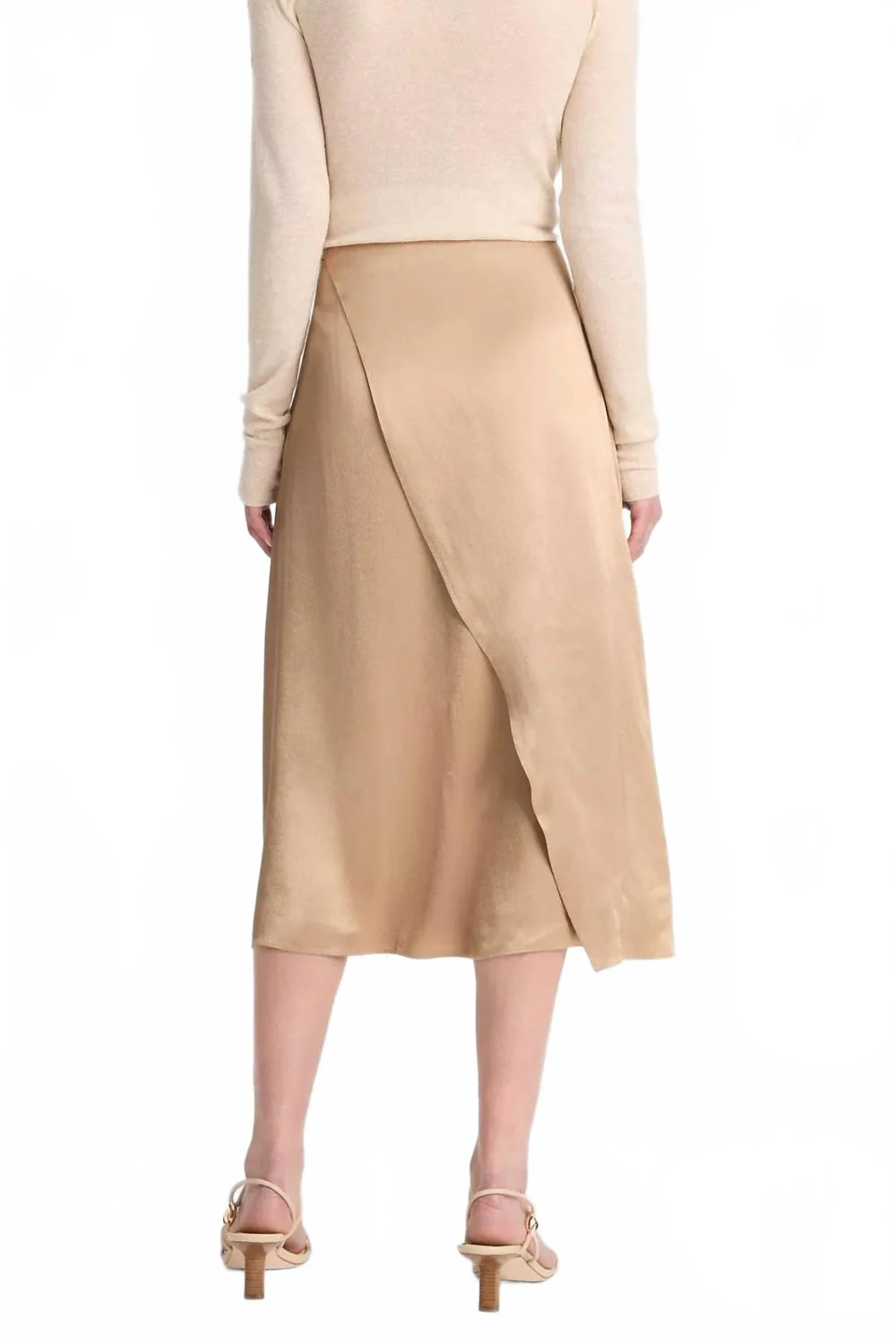 Draped D-Ring Wrap Skirt In Rye
