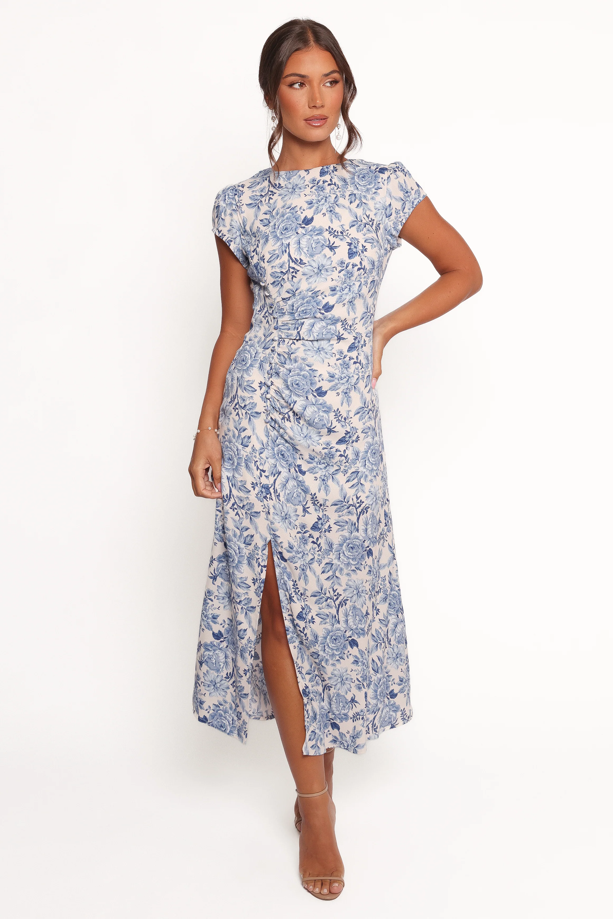 Lisbeth Midi Dress - Blue Floral