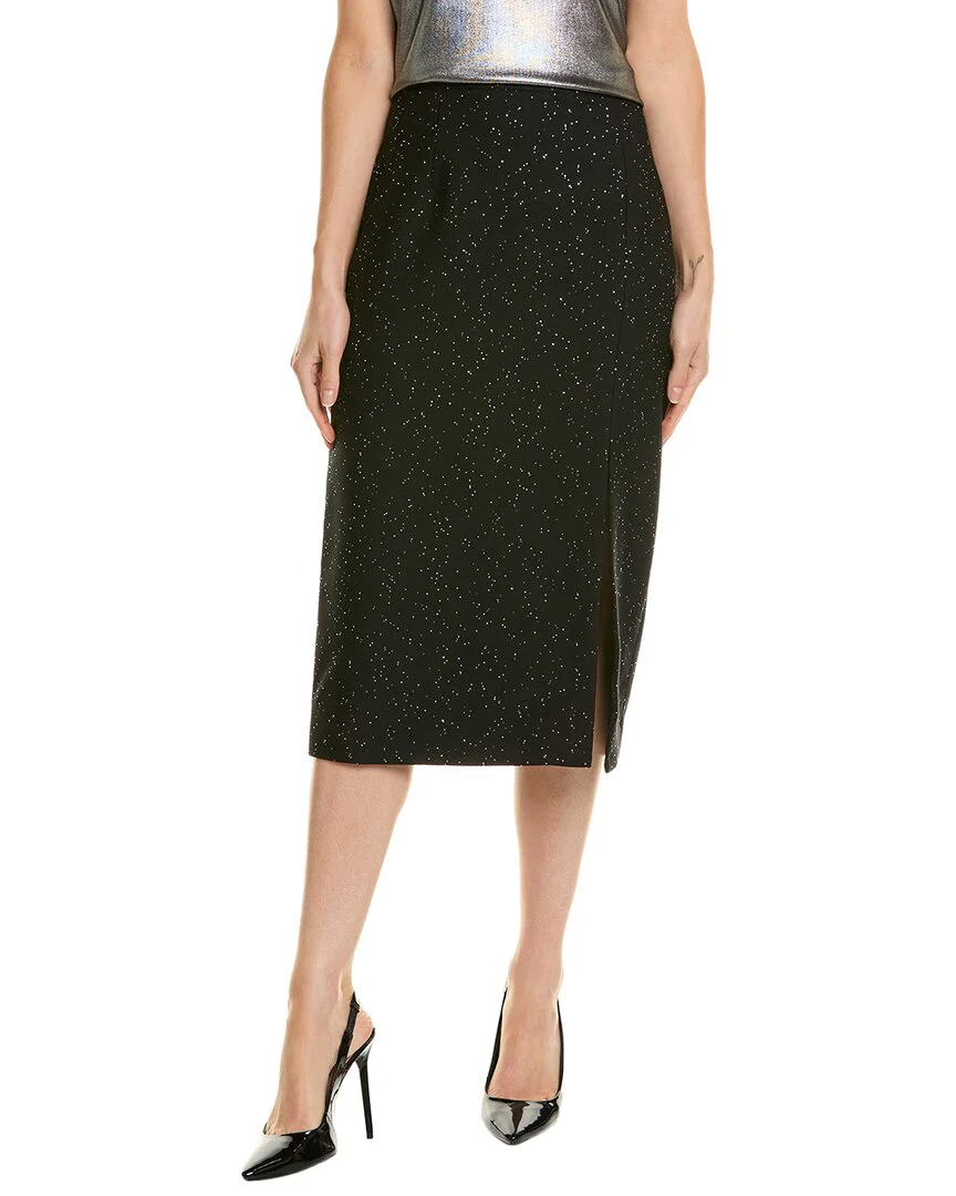 Michael Kors Collection Sequin Wool Pencil Skirt