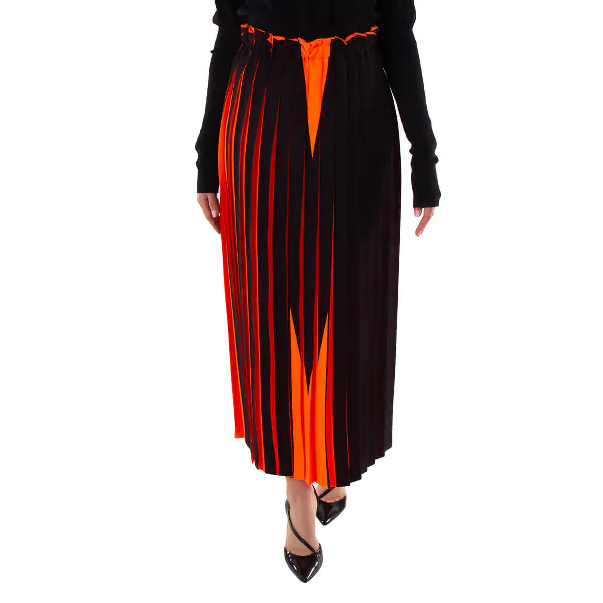 MM6 Ladies Bicolor Pleated Skirt