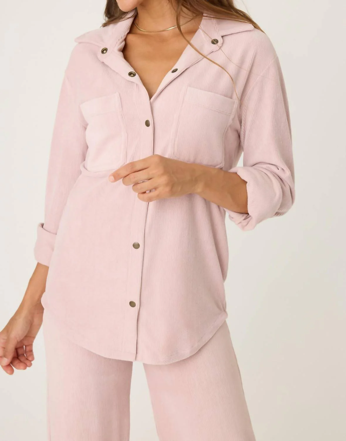 Winter Classics Long Sleeve Top In Pink Clay