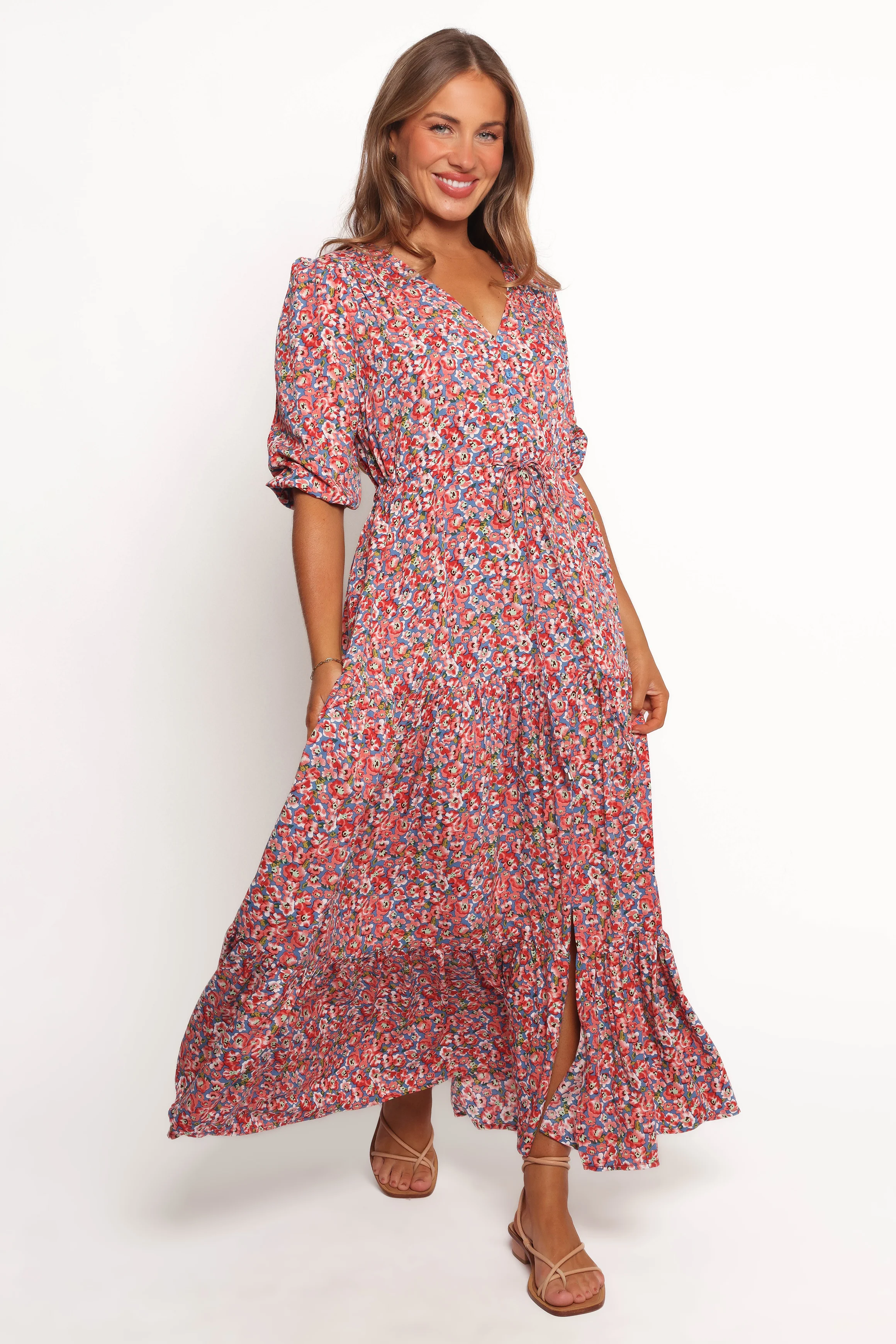 Kelda Dress - Blue Ditsy Floral