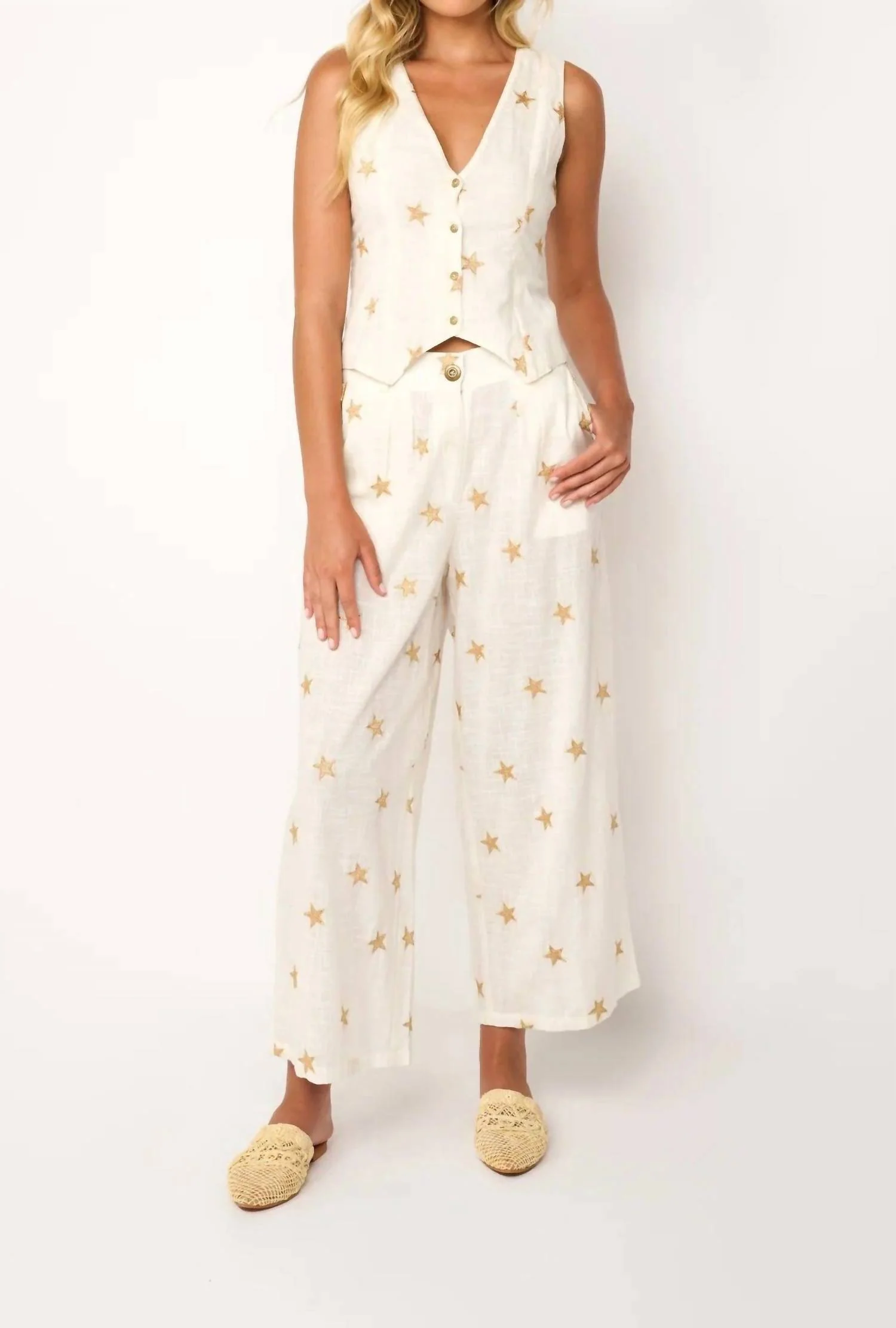 Soleil Pants In White