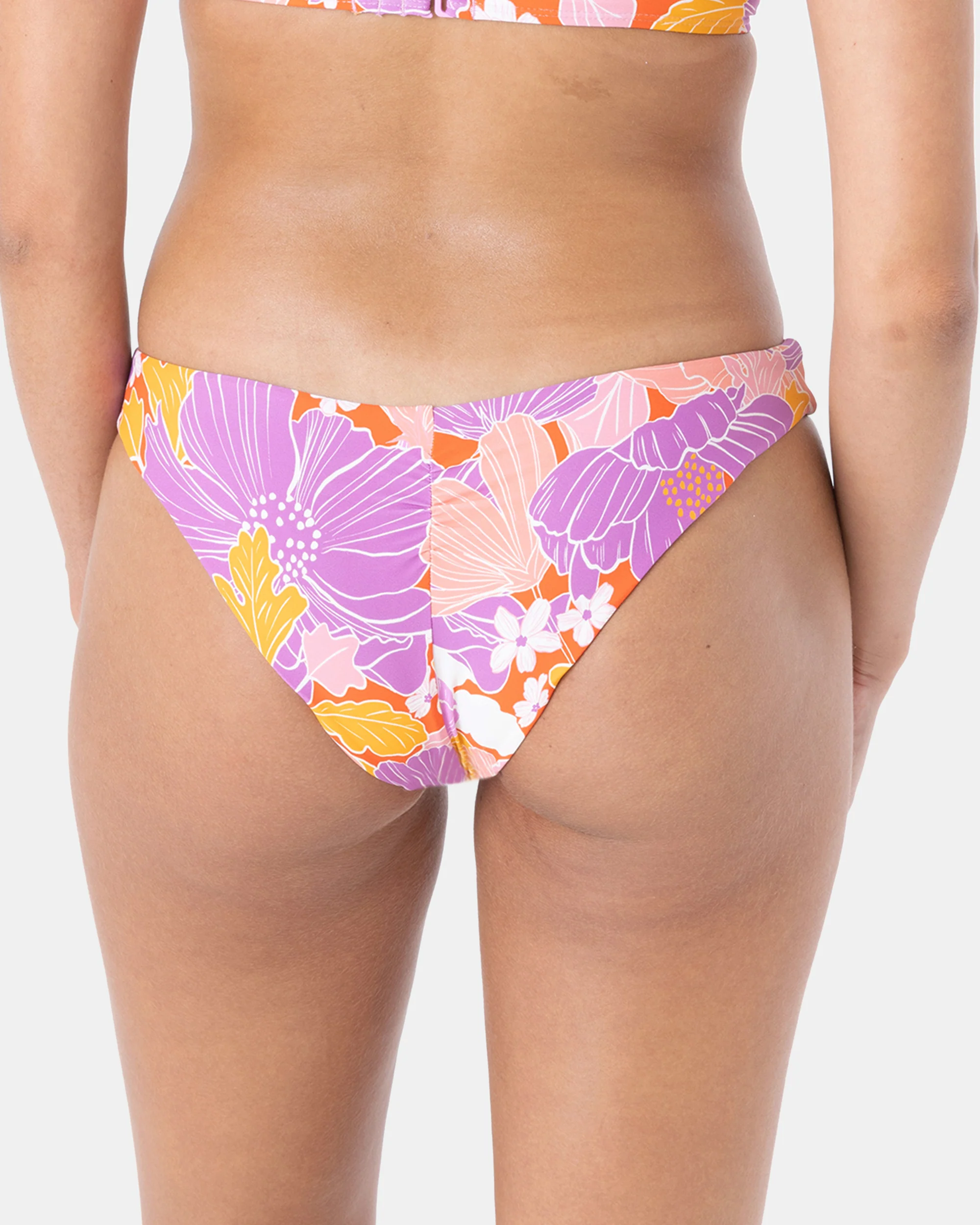 Bell Bottom Blooms Hipster Shirred Back Cheeky Bikini Bottom
