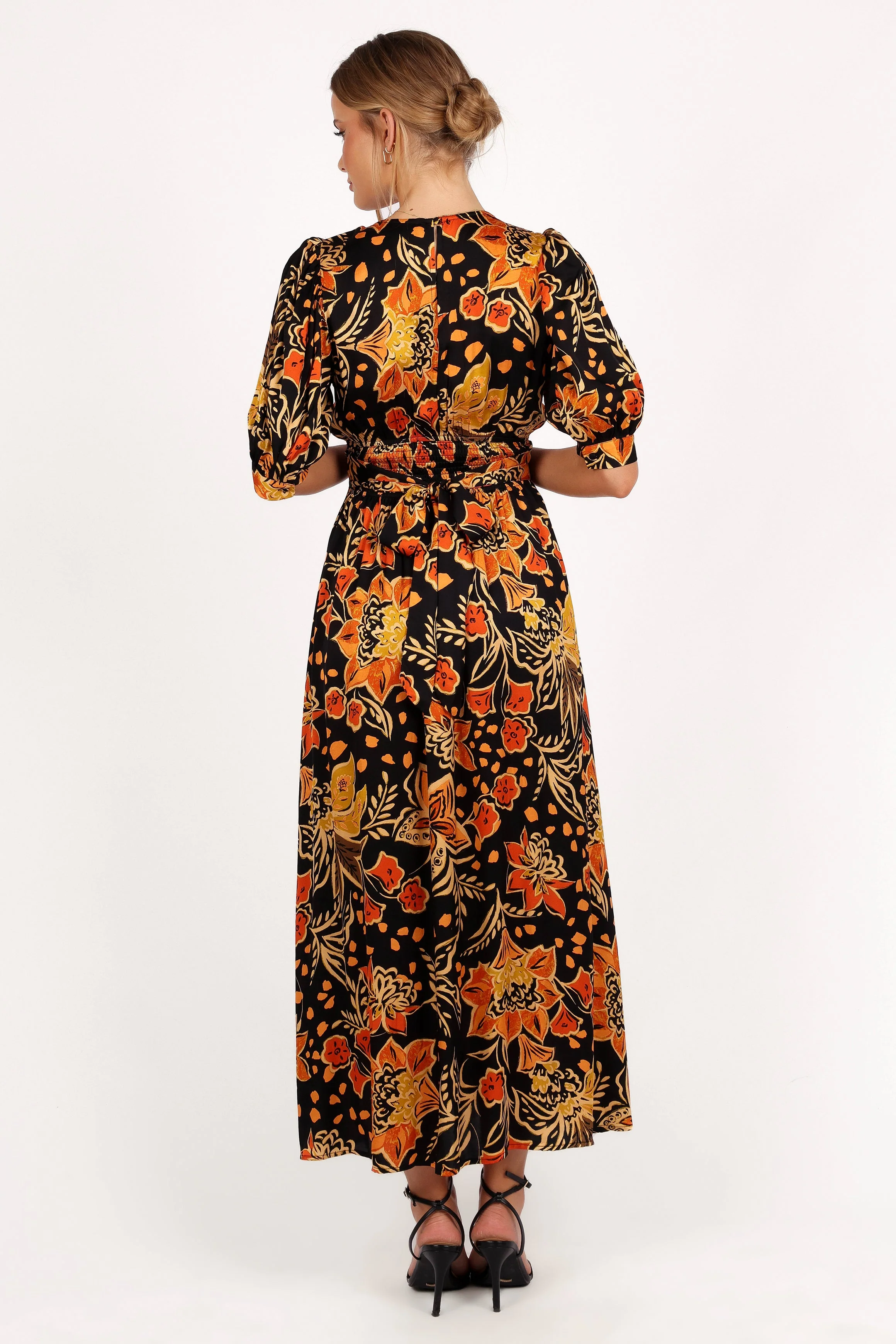 Nadalyn Midi Dress - Black/Multi