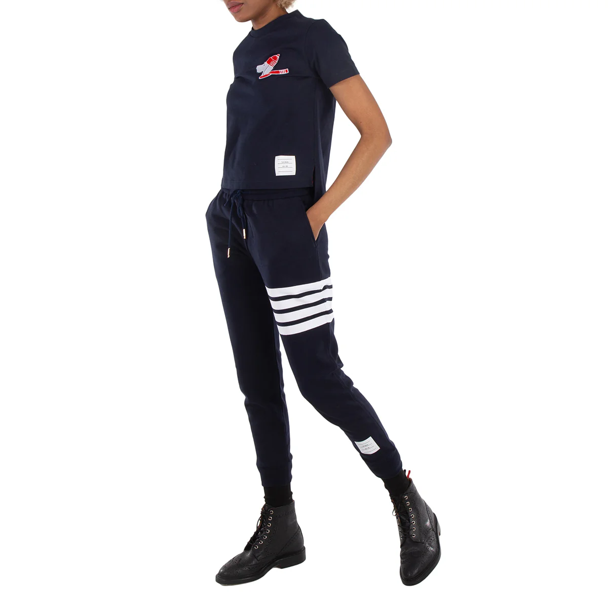 Thom Browne Navy 4-Bar Engineered Track Pants