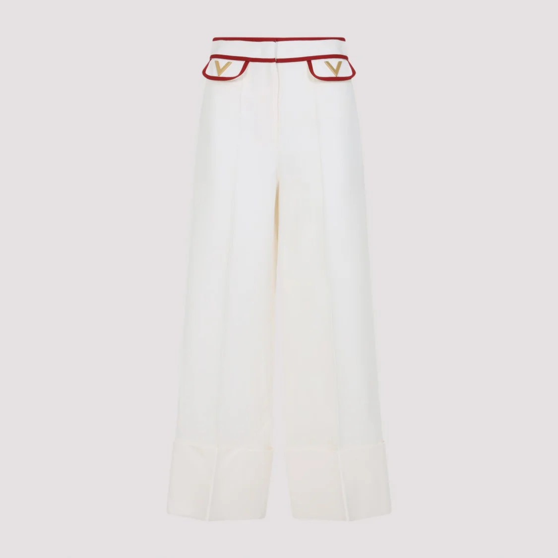 Ivory White Virgin Wool Pants