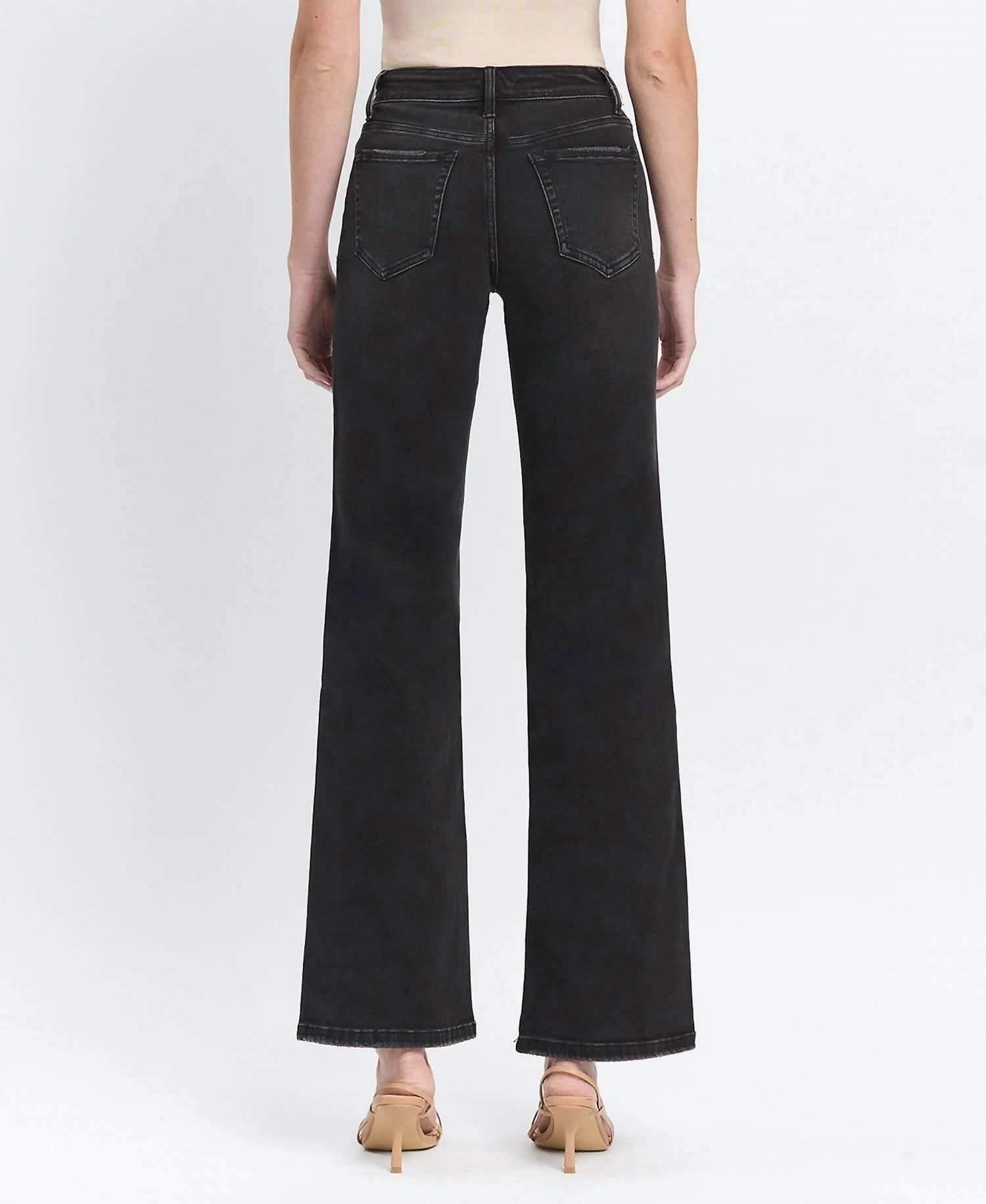 High Rise Loose Fit Jeans In Black