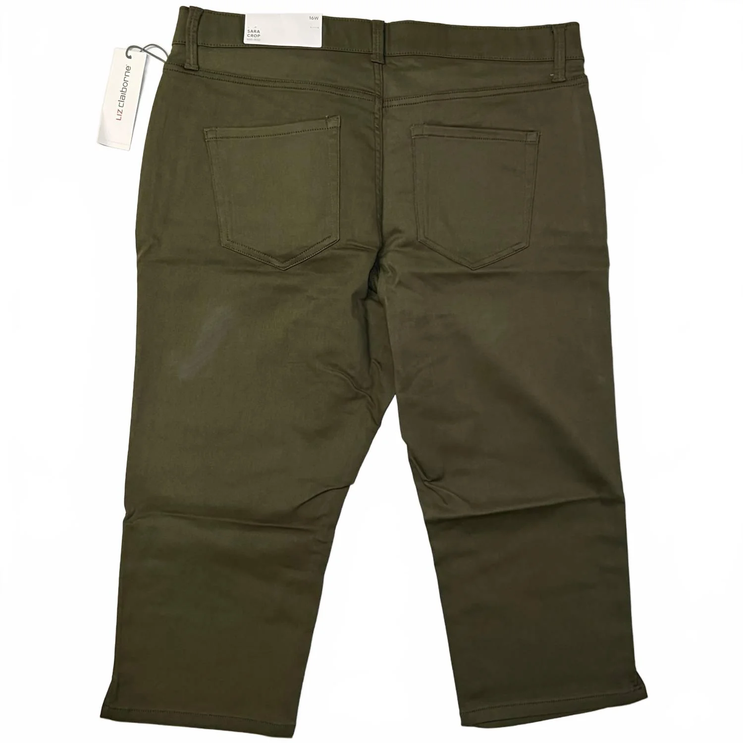 Women's Sara Crop Mid-Rise Capri Pants In Olive Green