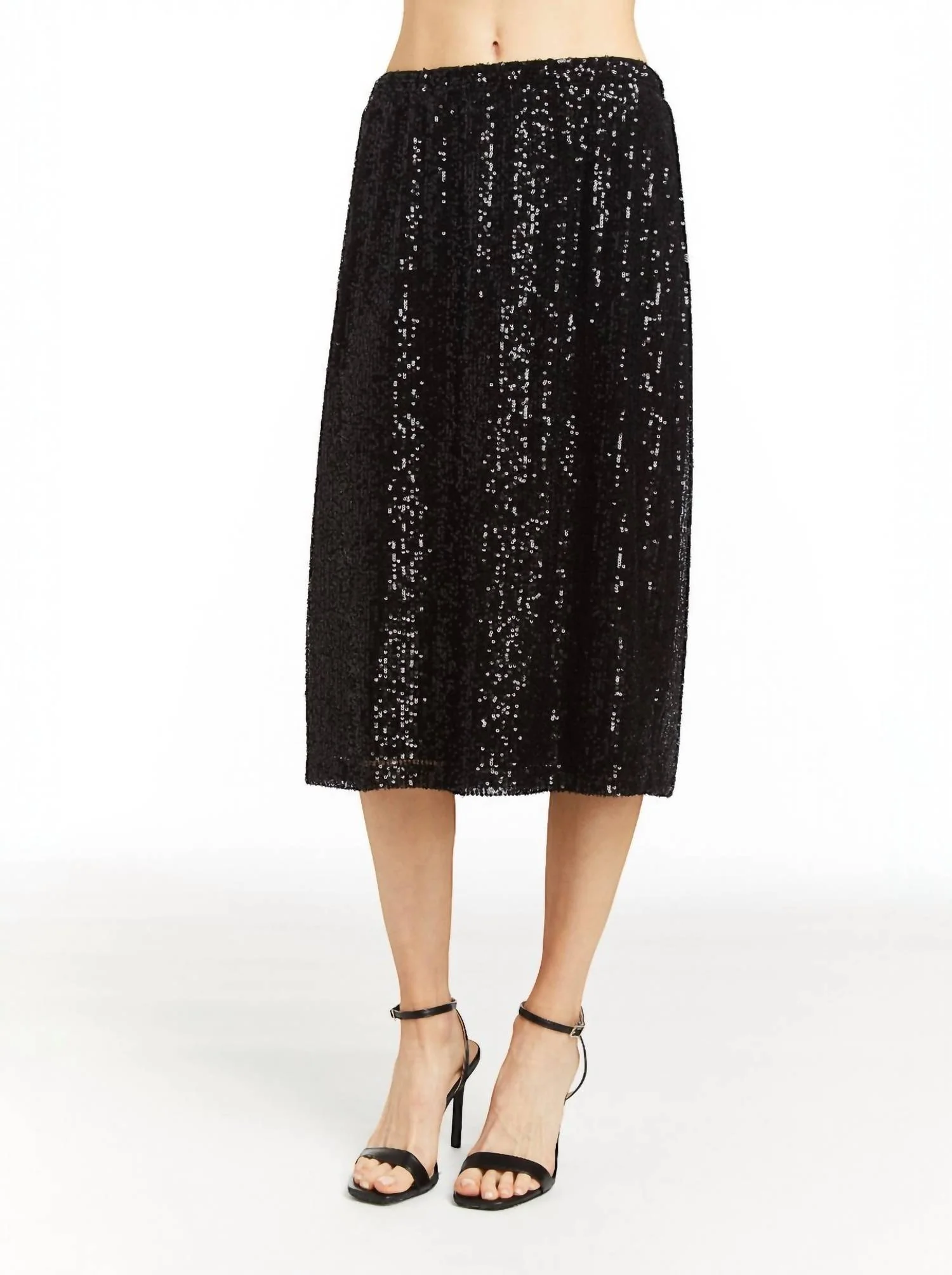 Oaklynn Sequin Skirt In Black
