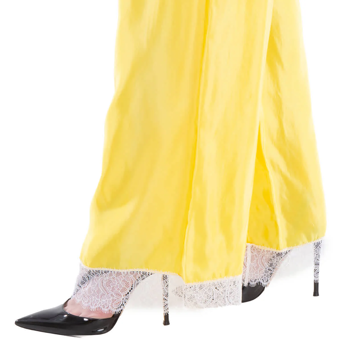 Burberry Wide-Leg Silk Satin Trousers