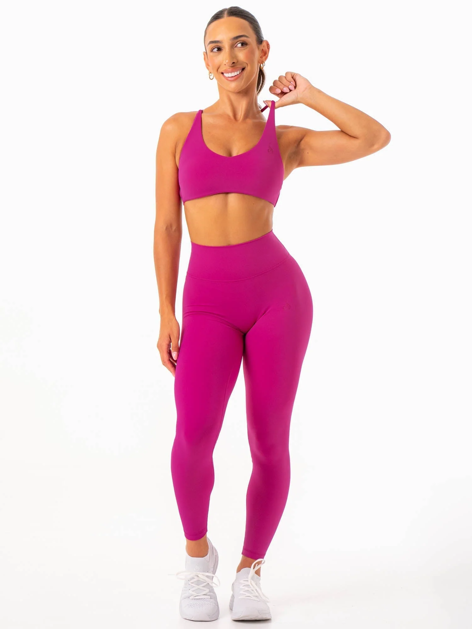 NKD High Waisted Scrunch Leggings - Fuchsia