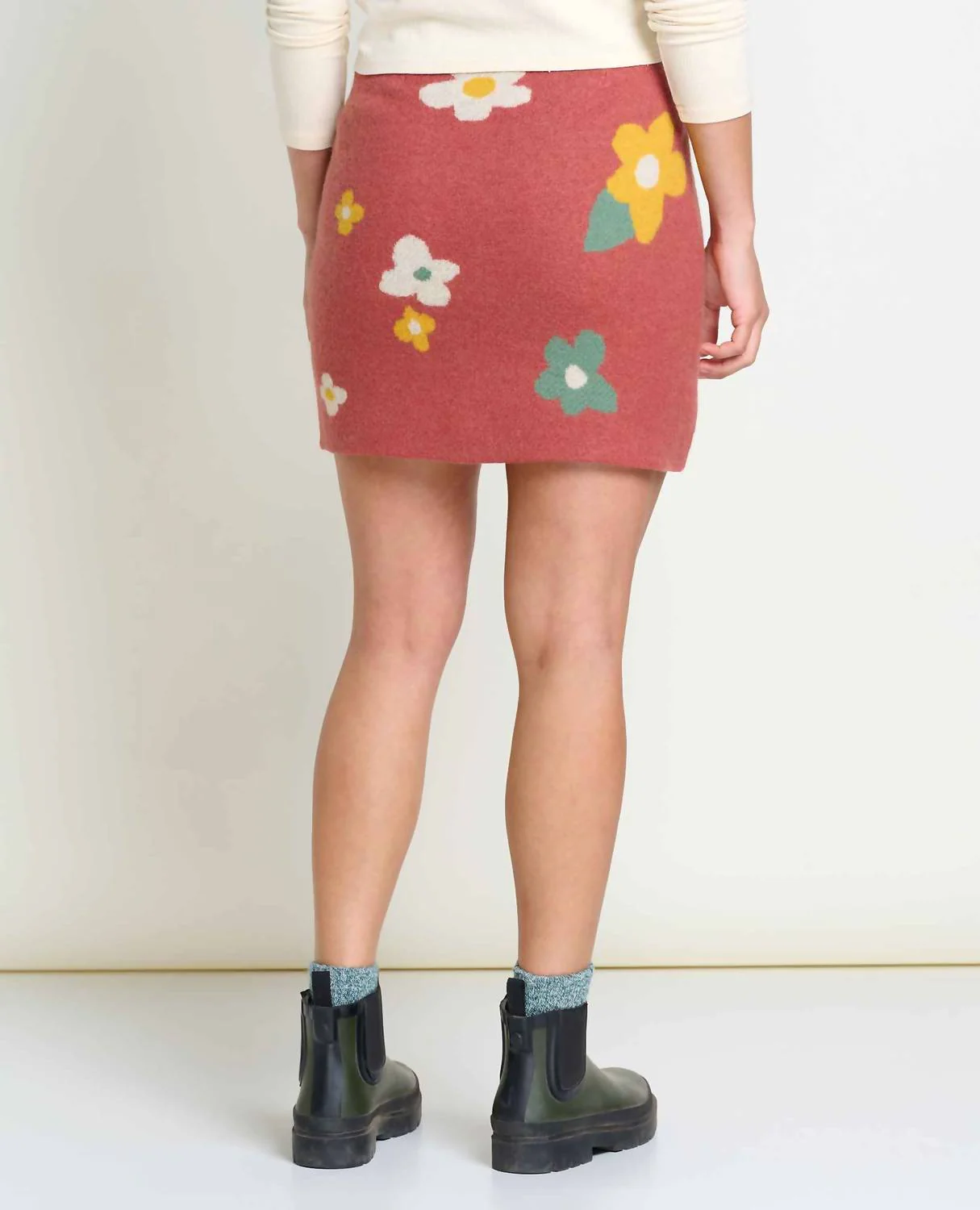 Heartfelt Sweater Skirt In Sundown Flowers