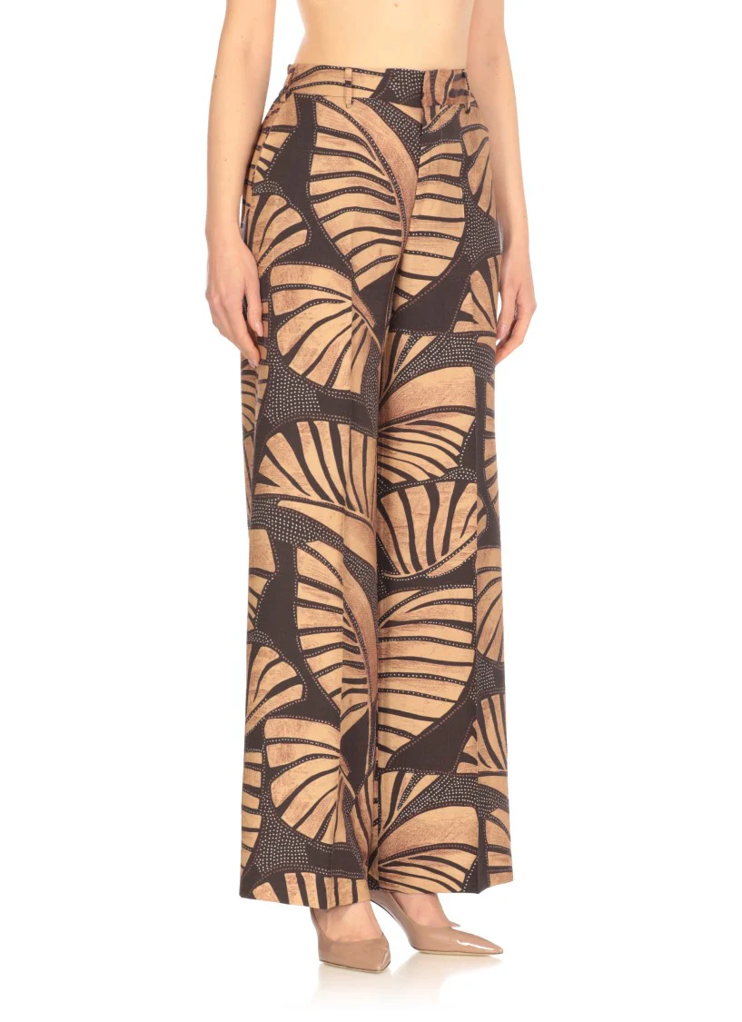 Brown Viscose Palazzo Pants