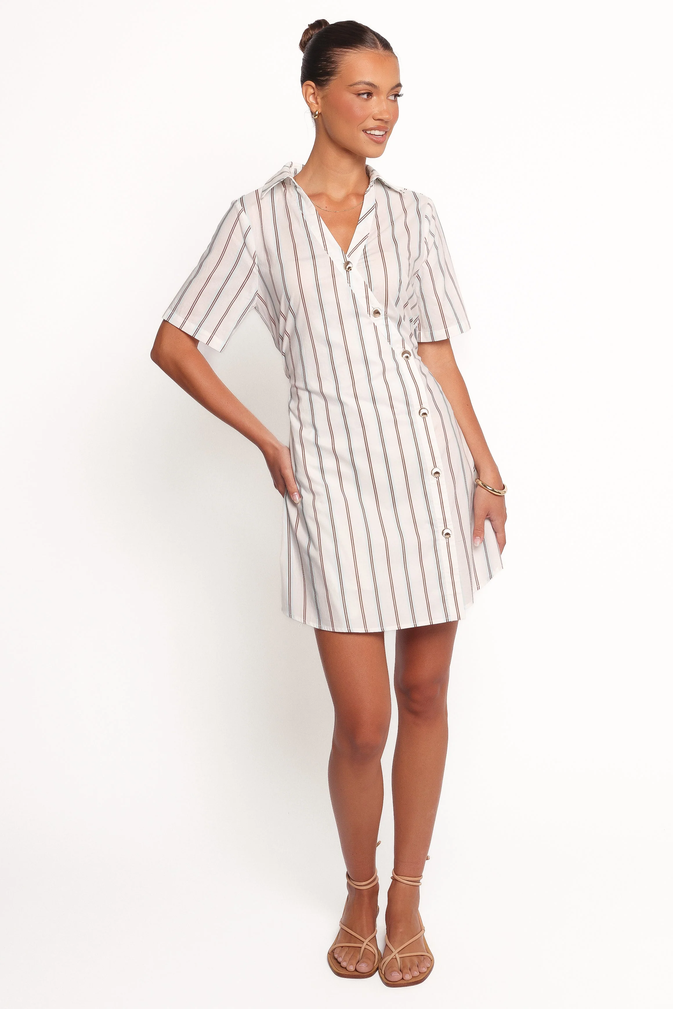 Hayes Mini Dress - Blue Stripe
