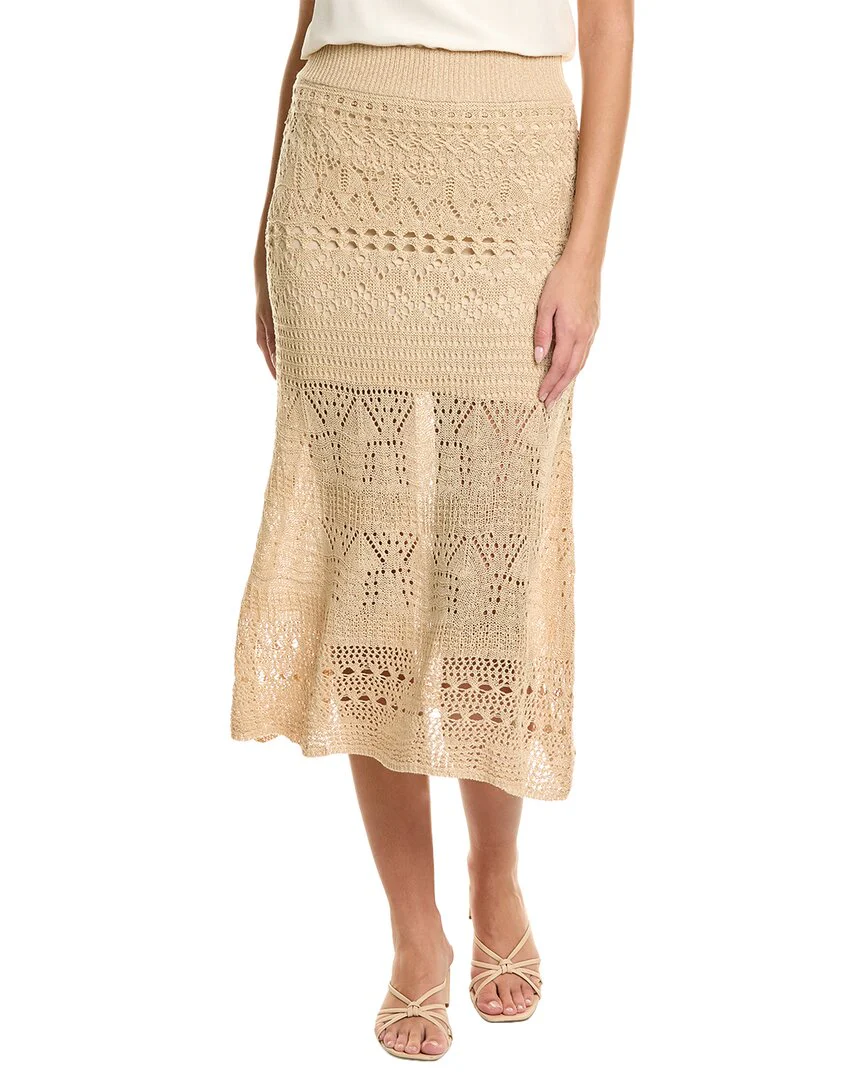 FATE Pointelle Open Knit Skirt