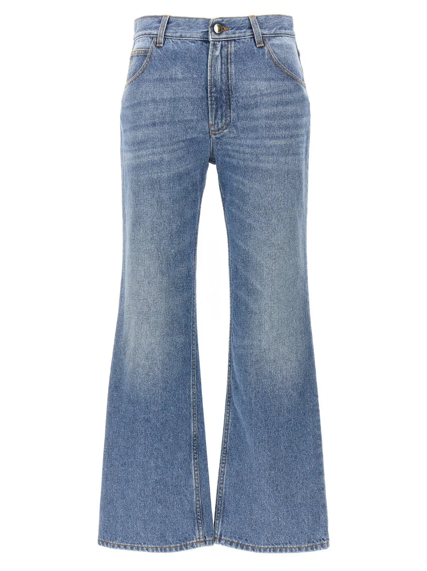 High Waist Blue Denim Jeans