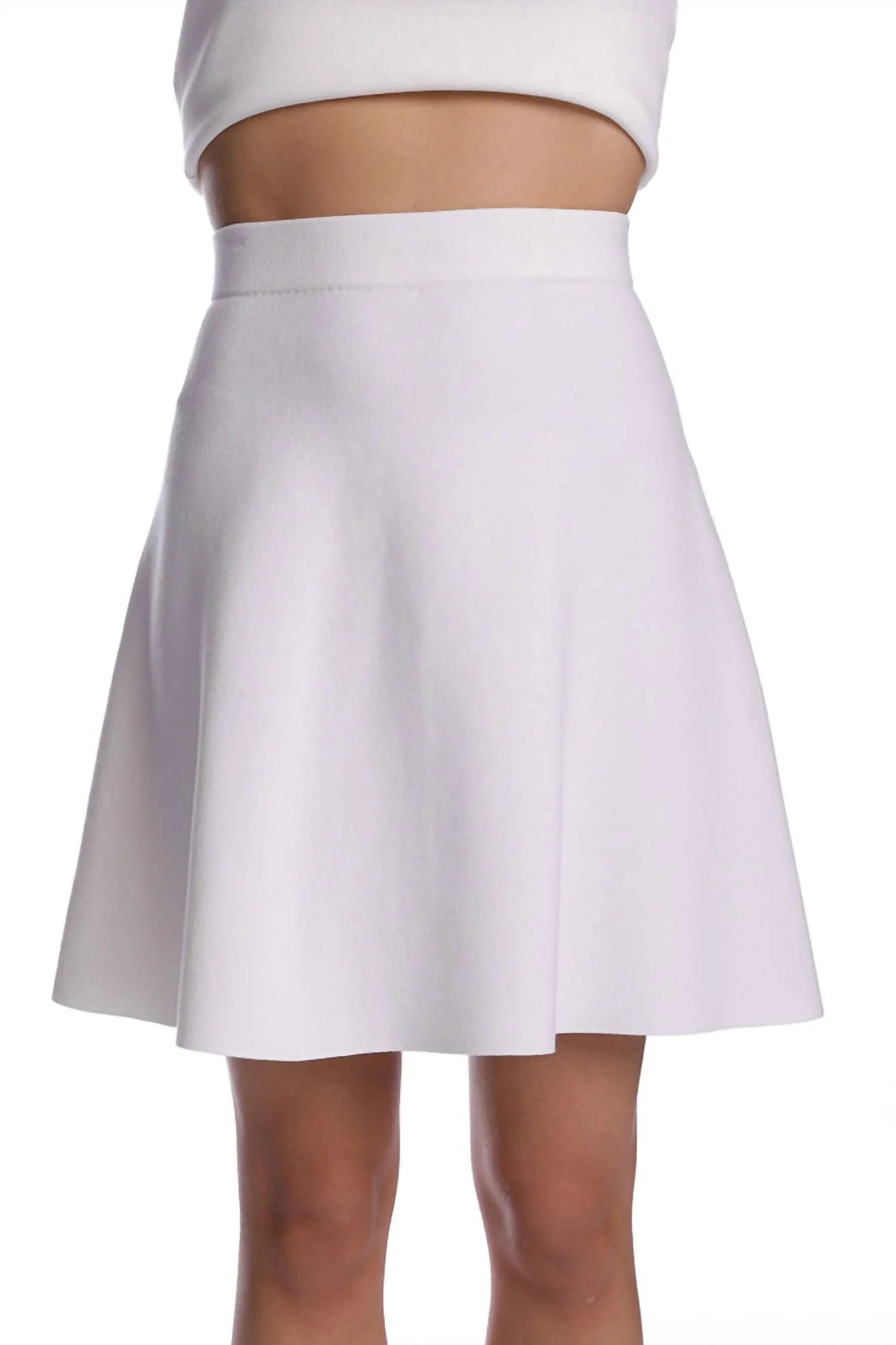 Fit & Flare Skirt In White