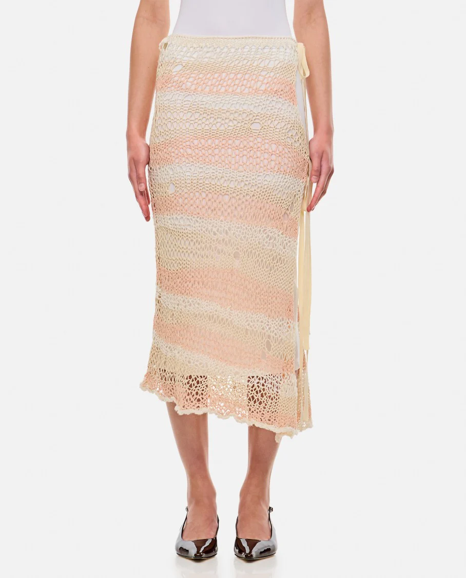 Ecuador Crochet Cotton Midi Skirt