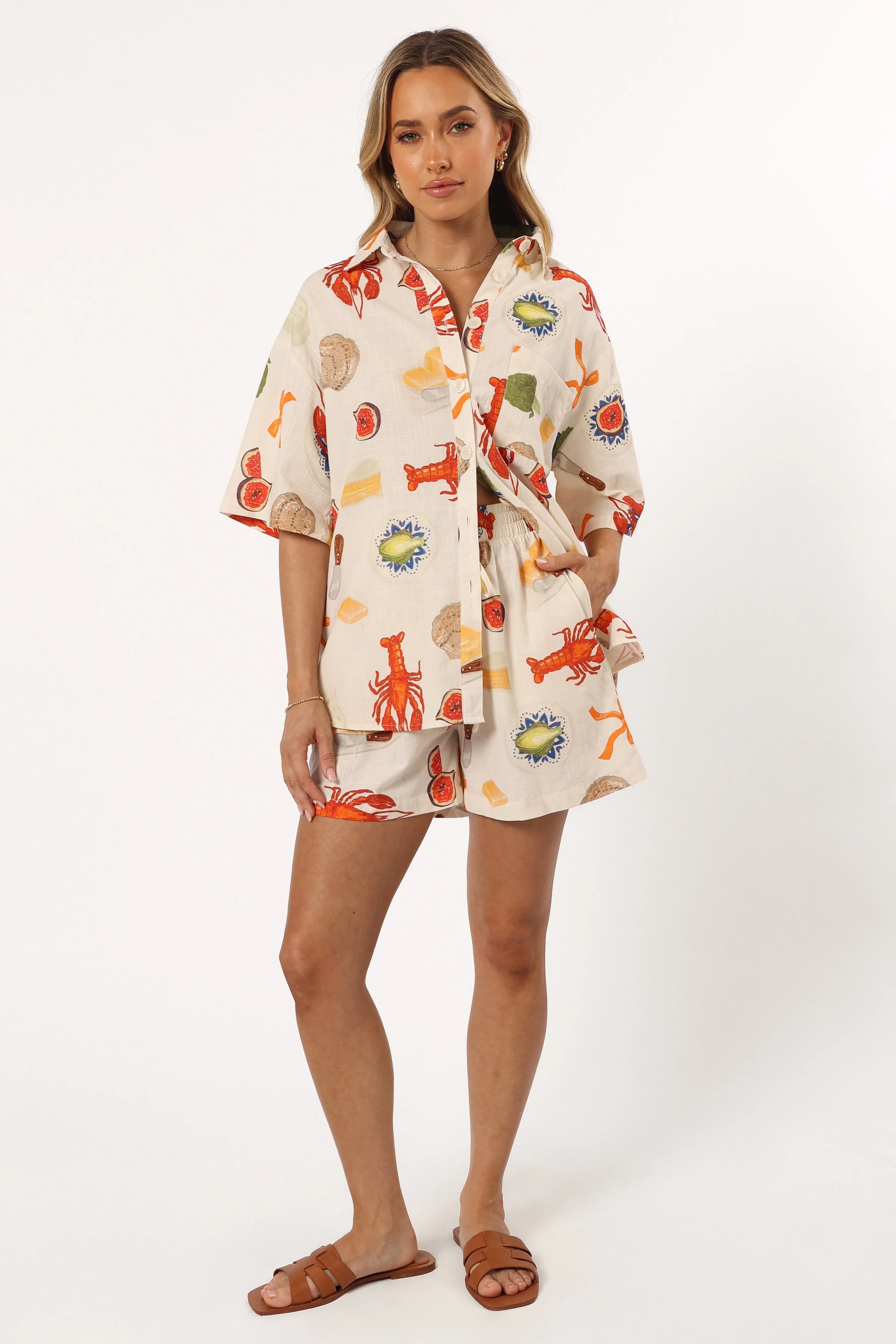 Hampton Top - Cream Multi