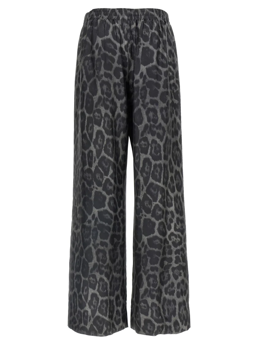 Fluid Leopard-Print Pajama Pants