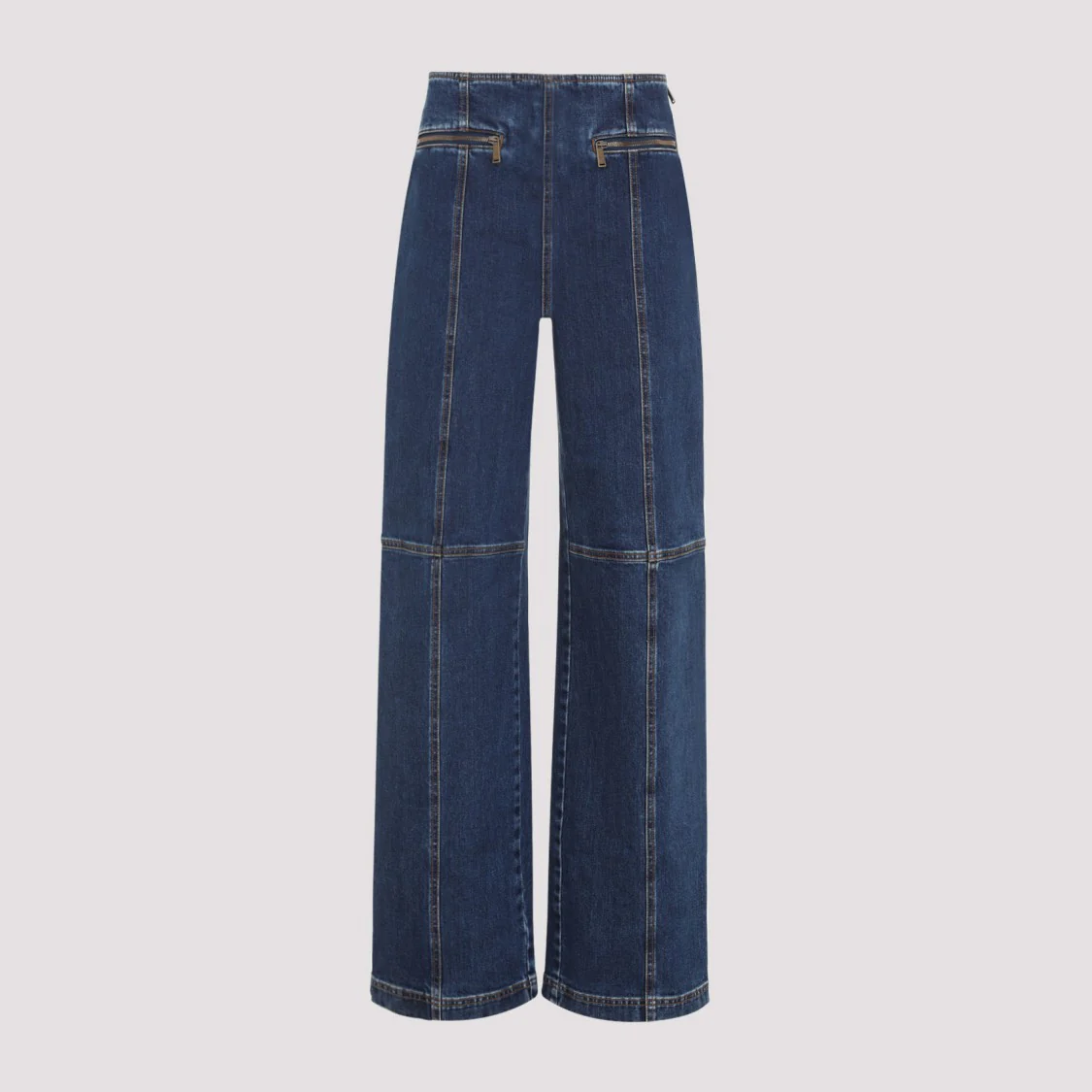 Blue Melange Cotton Denim Jeans