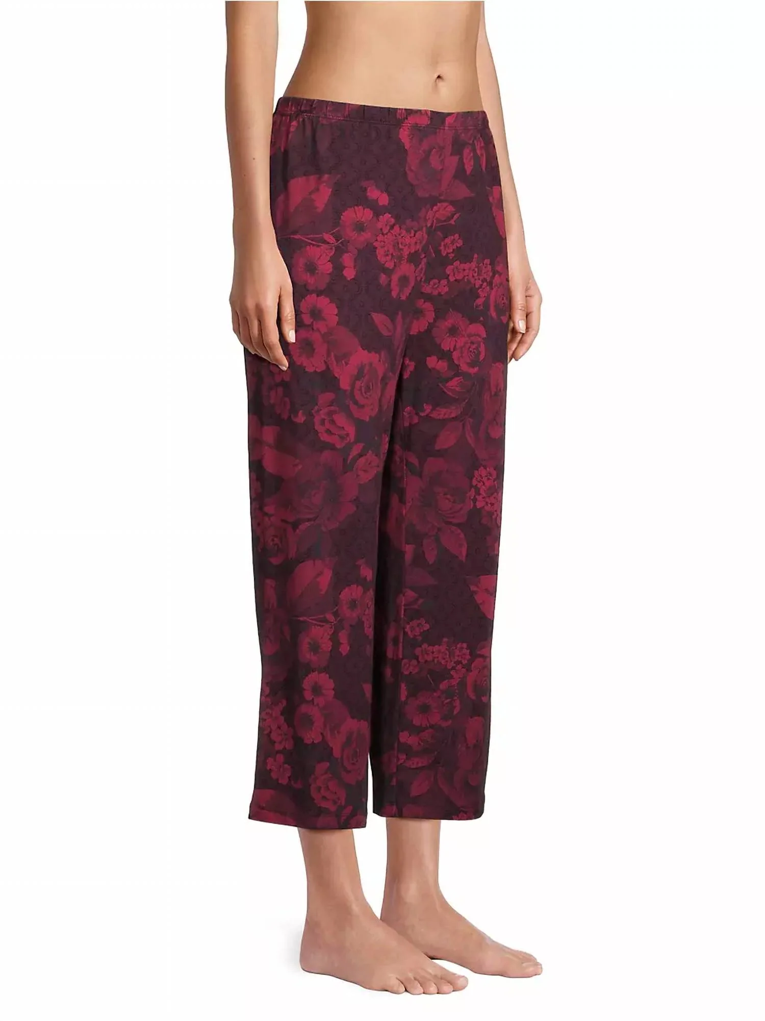 Carrie Cap Sleeve Crop Set Pajama In Red