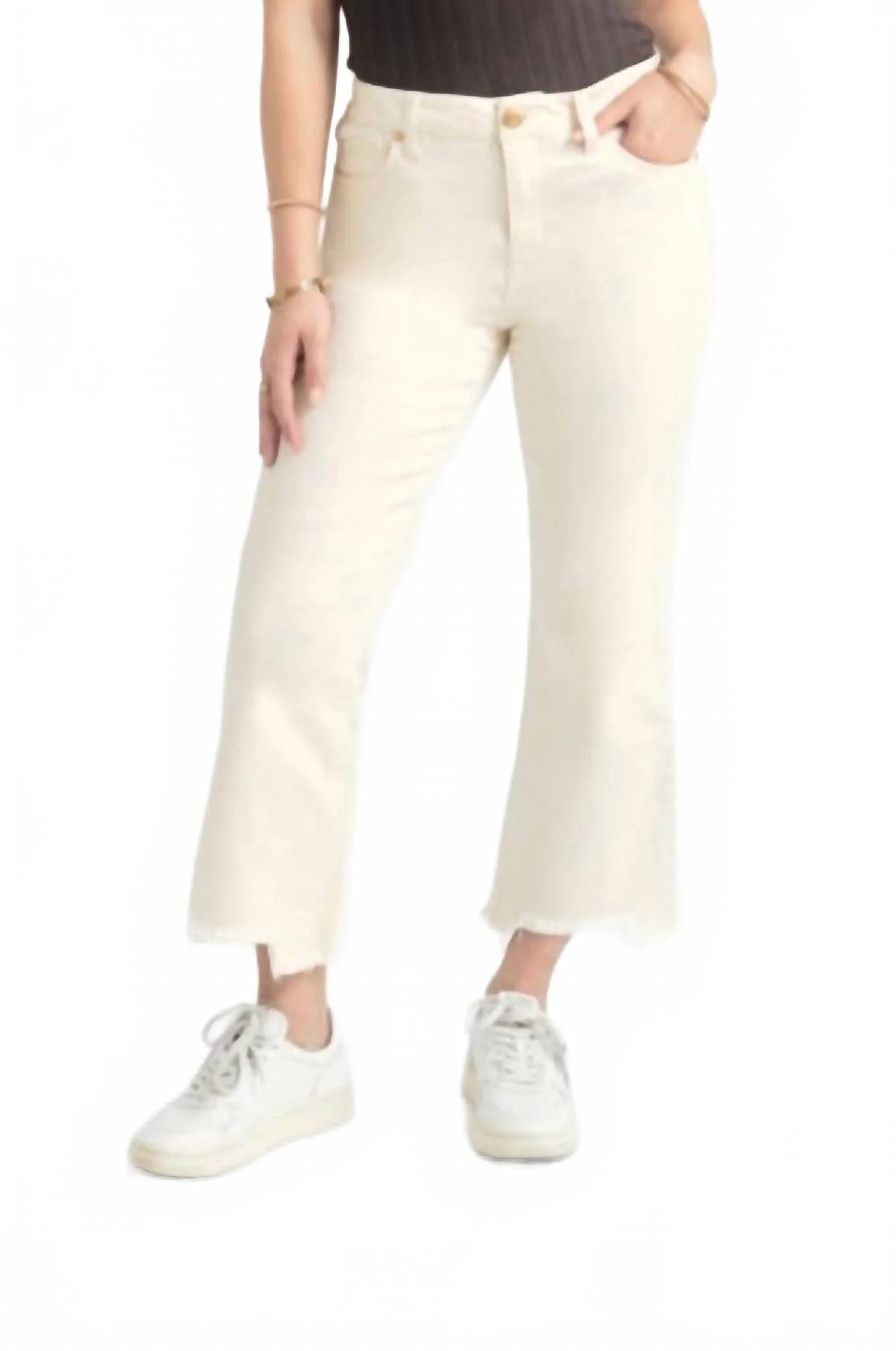 Luxe Demi Boot Jean In White Smoke