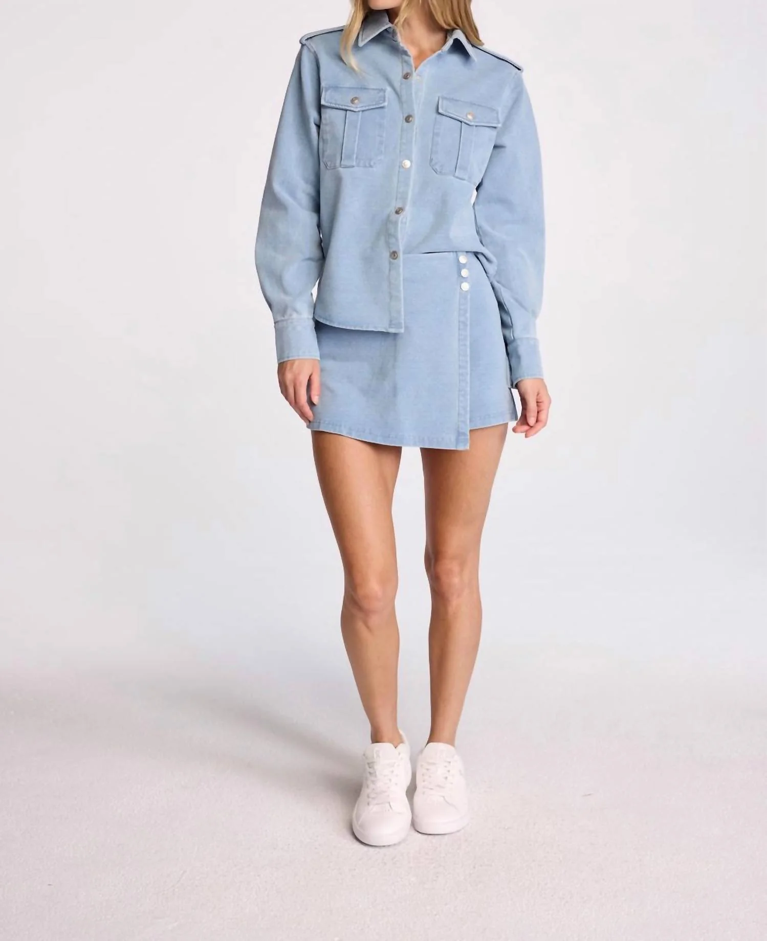 Rowan Shirt In Light Wash Denim