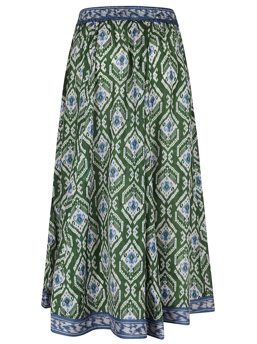 Green/Blue Wylie Swing Skirt