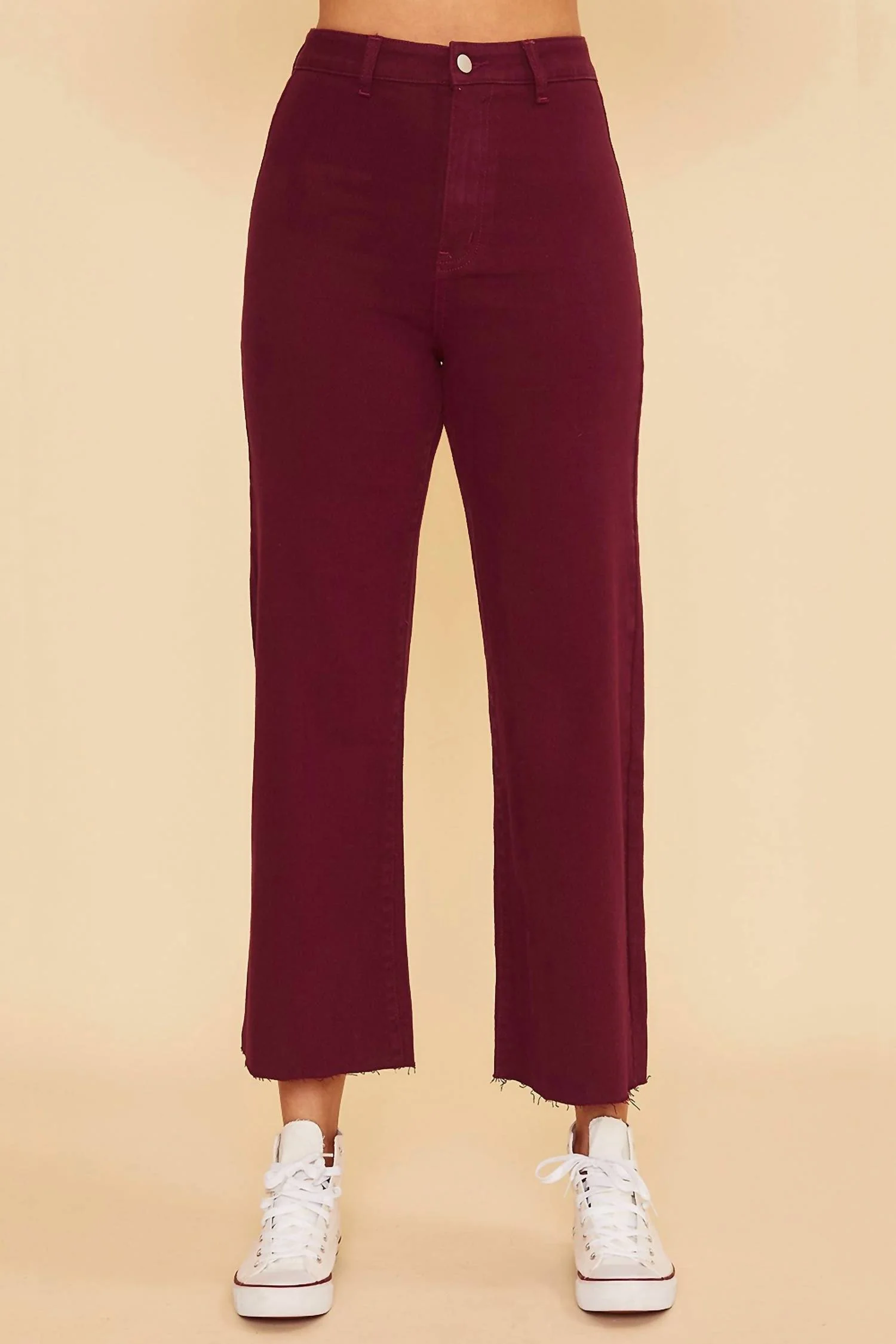 The Jane Jeans: Stretchy Cropped Jean In Red