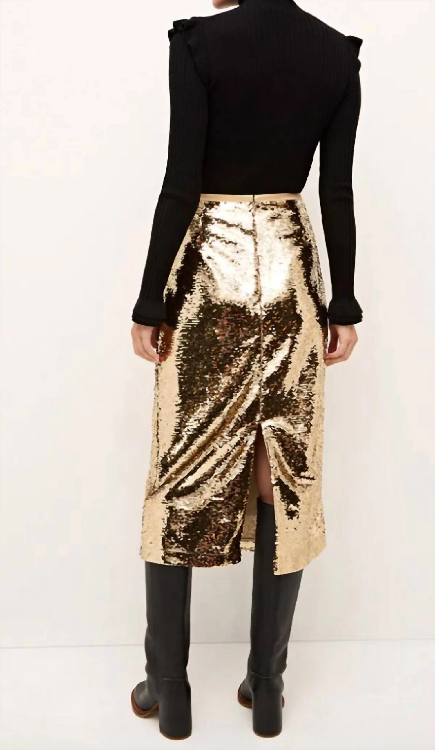 Wray Pencil Skirt In Taupe